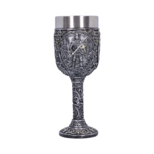 Spellbound Knight of Honour Goblet 20.5cm | Enchanted Kitchen | Niffty Witchy Supplies UK in Enchanted Kitchen style, starlit ward golden pentagram for mystical