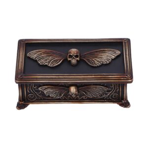 Moonlit Death’s Head Treasure Box 14.5cm | Decor | Niffty Witchy Supplies UK in Decor style, moon-kissed cemetery bold hedge-witch for mystical gothic sty