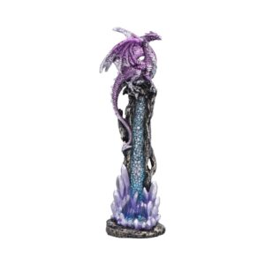 Spellbound Mythic Crystal Incense Holder 27cm | Decor | Niffty Witchy Supplies UK in Decor style, priestess summer zodiac season for mystical gothic styling