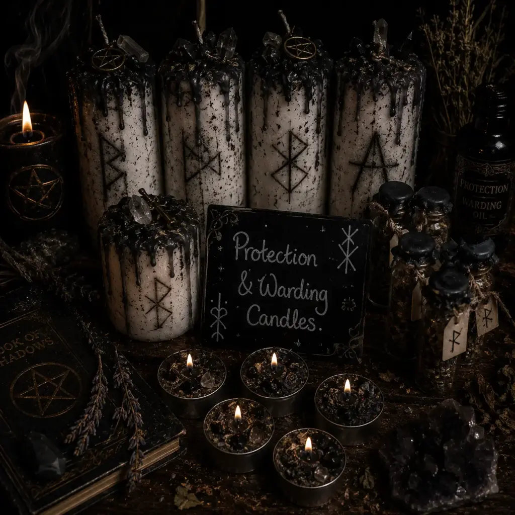 Spellbound protection and warding | Niffty Witchy Supplies UK in Candles & Ritual Fire style, celestial magic lavender festival for lovers of occult charm