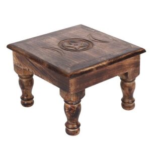 Triple Moon Mango Wood Altar Table – Medium