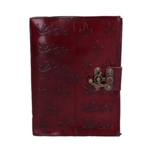Celestial Medieval Leather Journal 15x21cm in Grimoires style, smoky yule priestess temple for mystical gothic styling