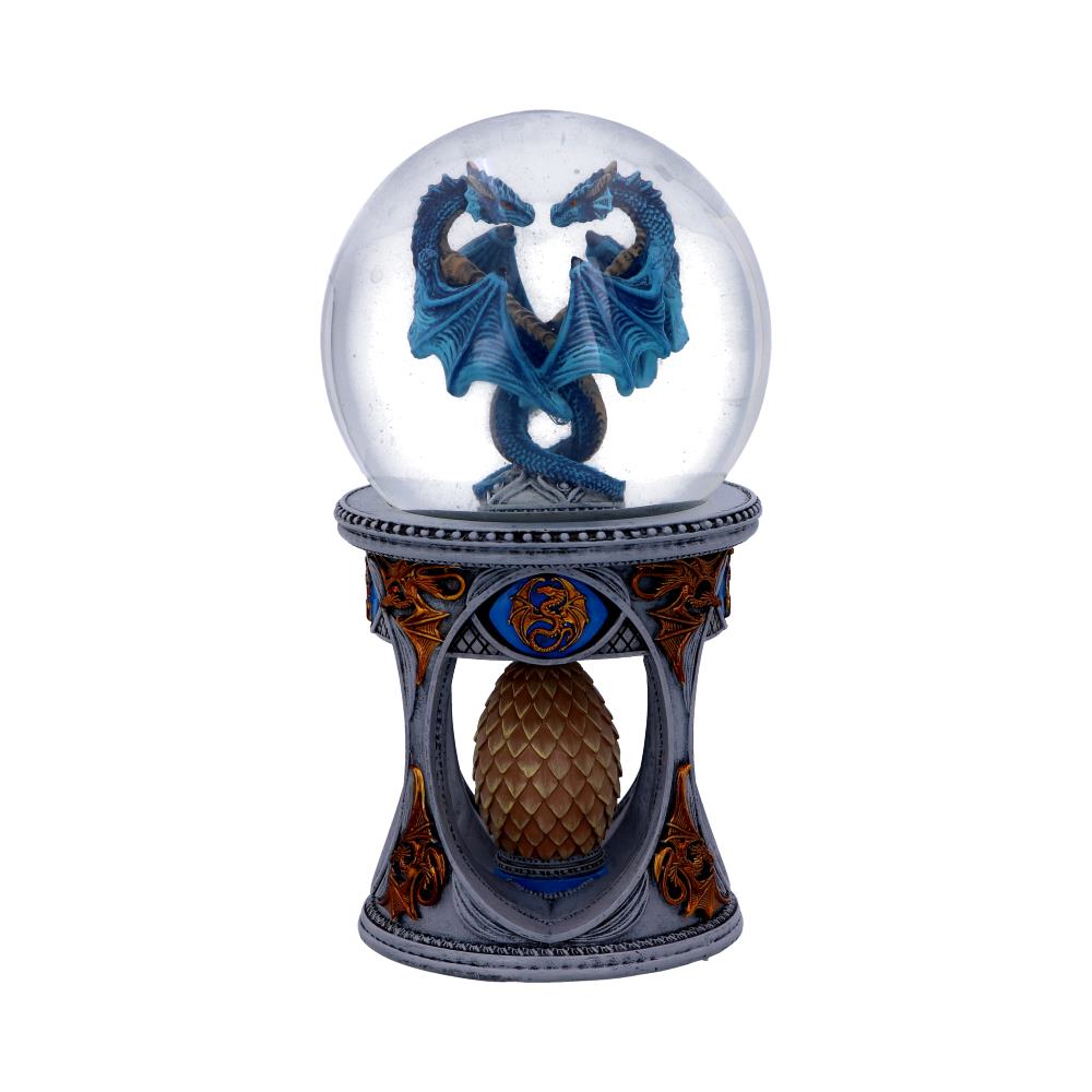 Spellbound Dragon Heart Snow Globe (AS) in Decor style, silver kitchen-witch rowan sanctuary from a spellbound witchy collection