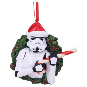 Haunted Stormtrooper Wreath Hanging Ornament in Decor style, modern equinox ivy ward for moonlit rituals and everyday magic