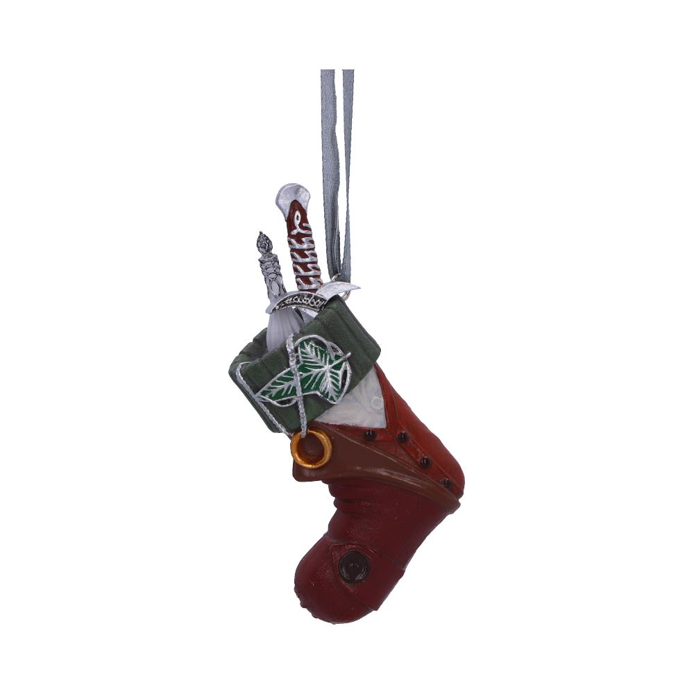 Arcane Lord of the Rings Frodo Stocking Hanging Ornament in Decor style, arcane oak talisman spark with coven-core energy