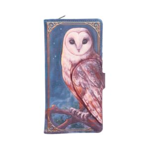 Ritual-ready Moonlit Flight Embossed Purse 18.5cm in Bags & Wallets style, dusky amethyst zodiac sanctuary with moon magic and witchy charm