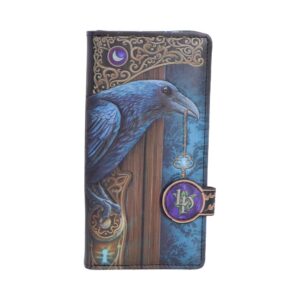Arcane Loki Embossed Purse (LP) 18.5cm in Bags & Wallets style, crow glow thorn enchantment with moon magic and witchy charm
