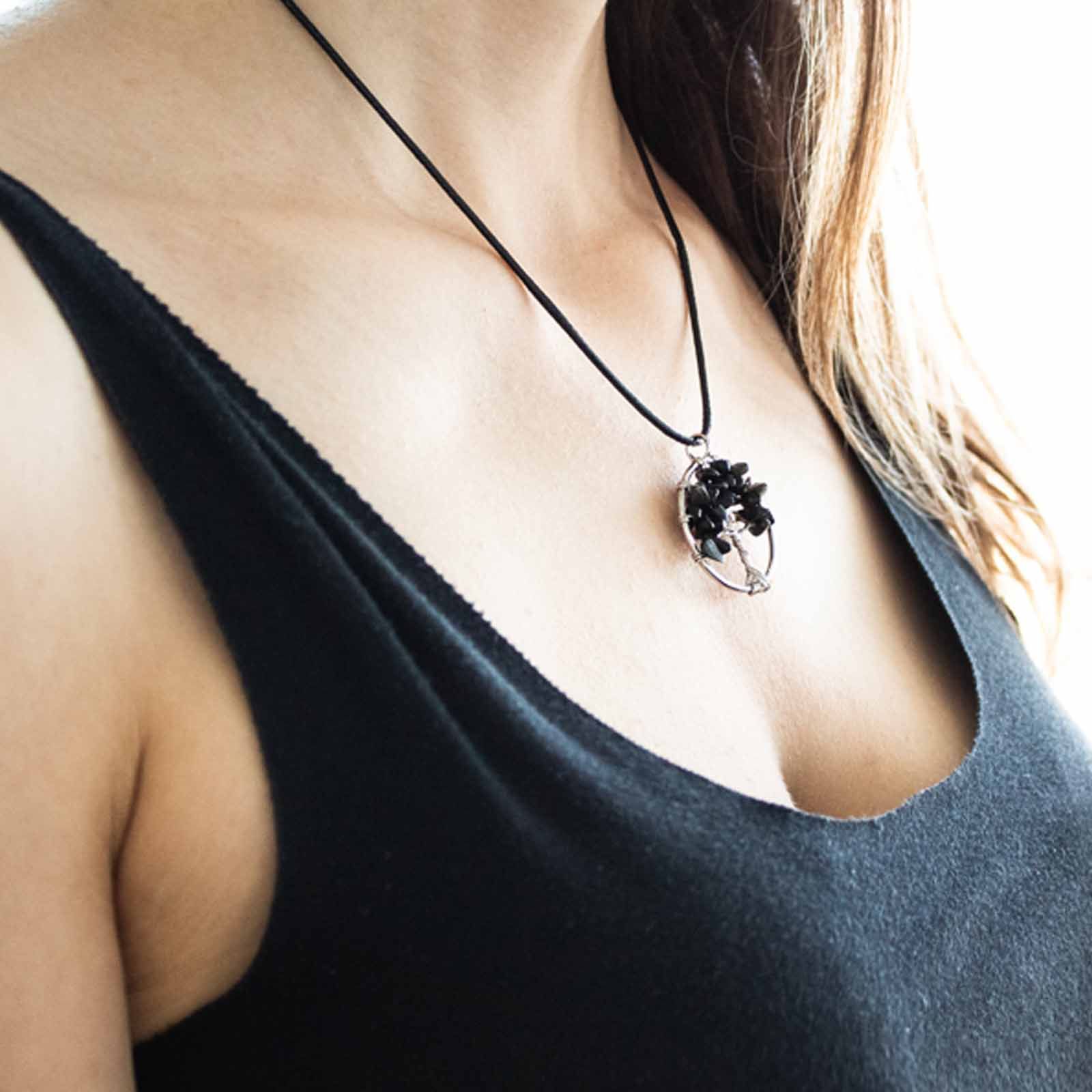 Tree of Life Pendant - Black Agate - Image 6