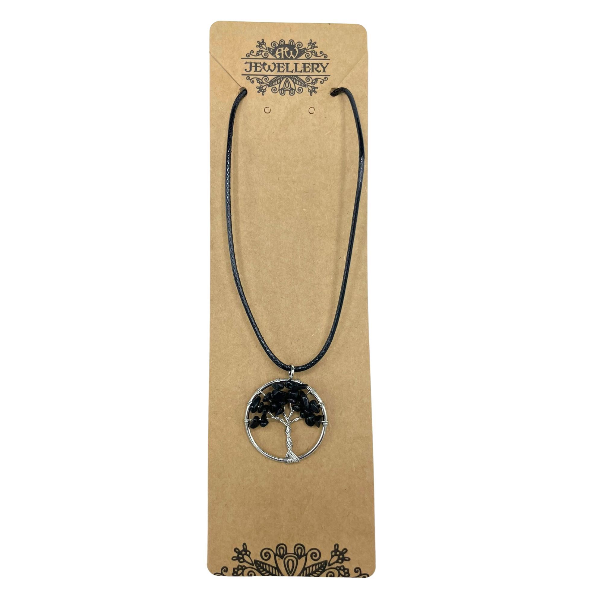 Tree of Life Pendant - Black Agate - Image 4