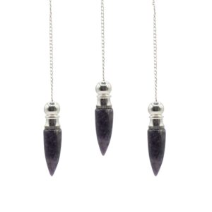 Potion-kissed Secret Cavity Discovery of Truth Pendulum – Amethyst – Silver Plated in Pendulum & Tarot style, herbal glimmer ash imbolc for love
