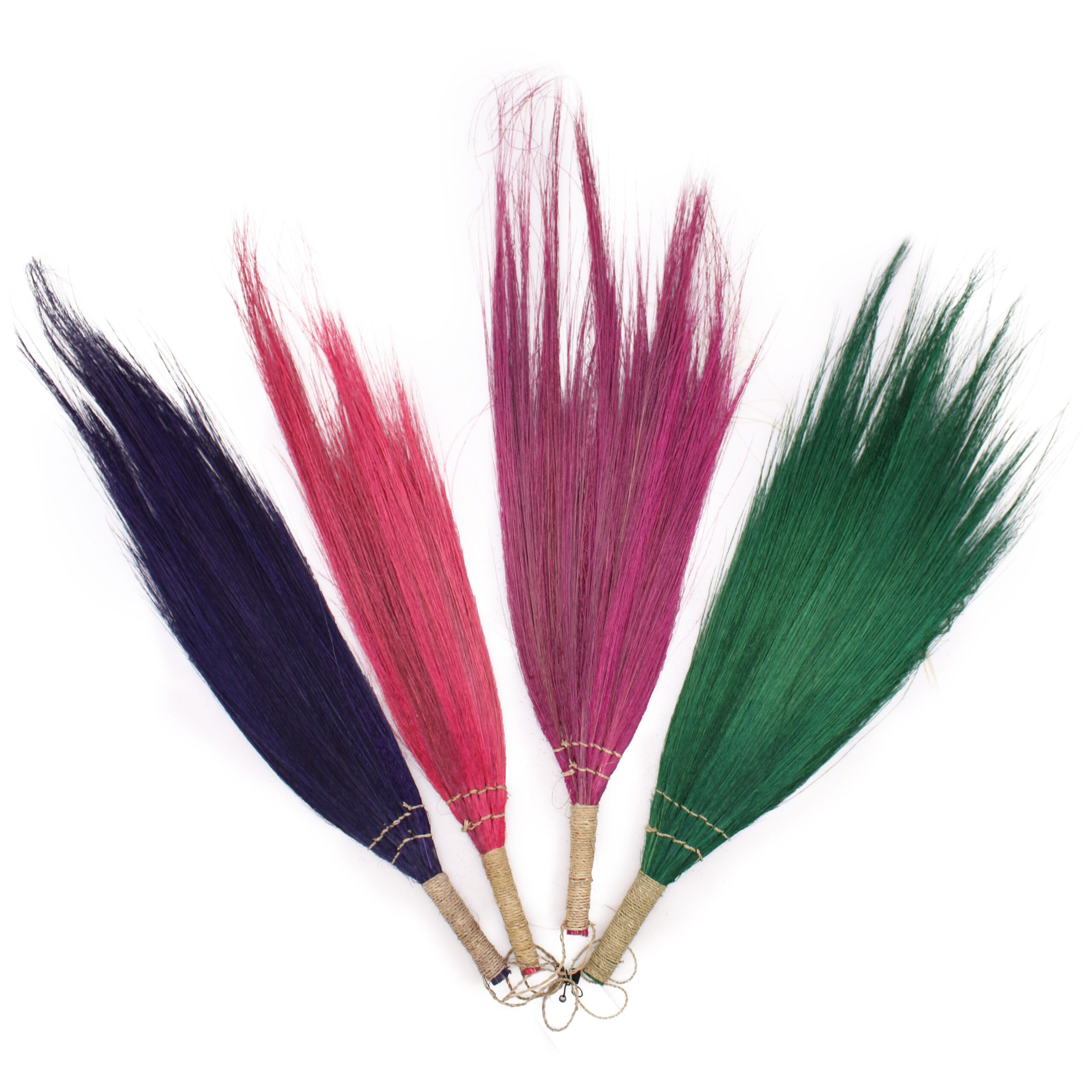 Set 4 - Pampas Long Broom - Vivid colours - Image 4
