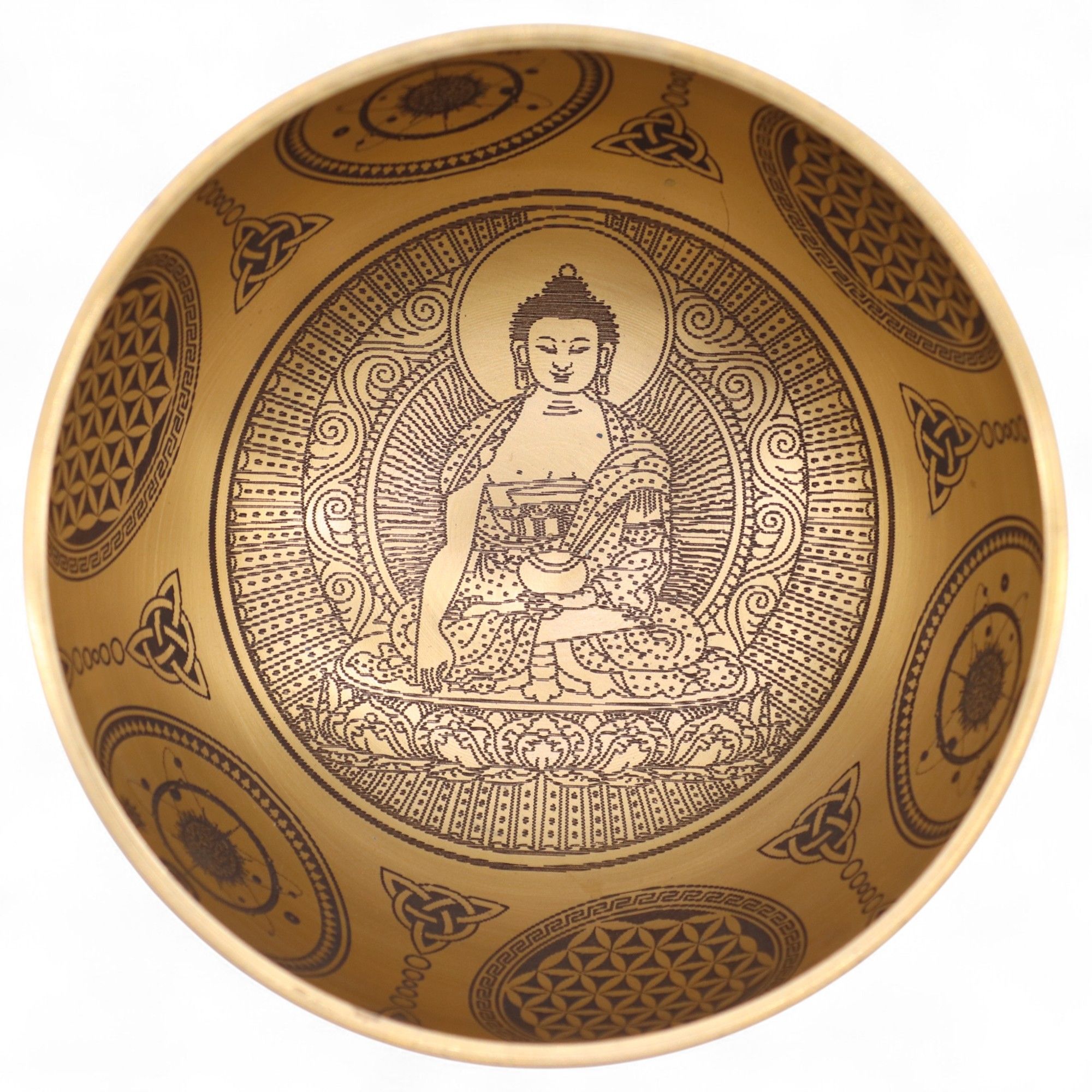 Pure Brass Etched Buddha - Set of 4 - Approx 3.85kg - Image 8