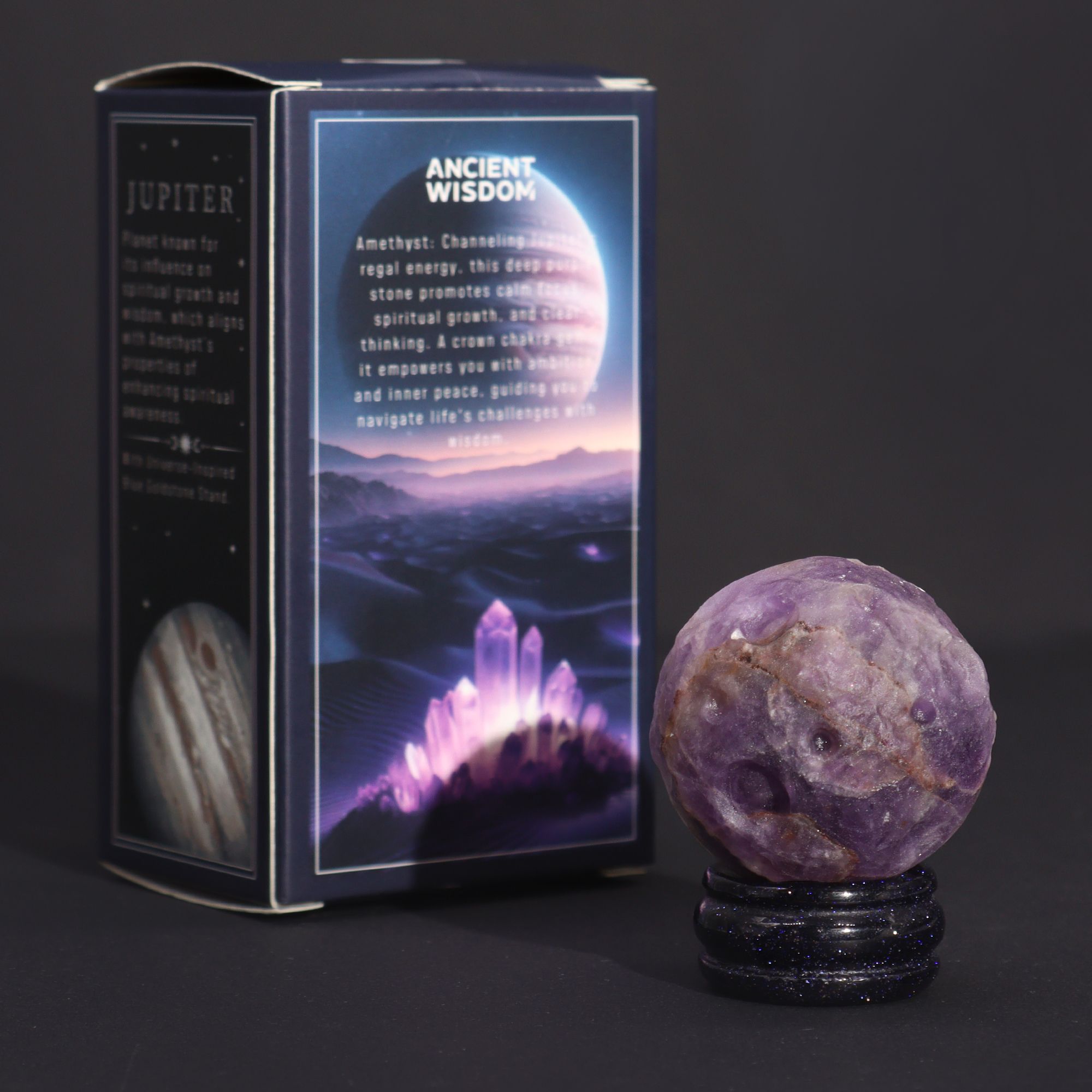 Ametyst Planet on a Sola Goldstone Stand (JUPITER) - Image 3