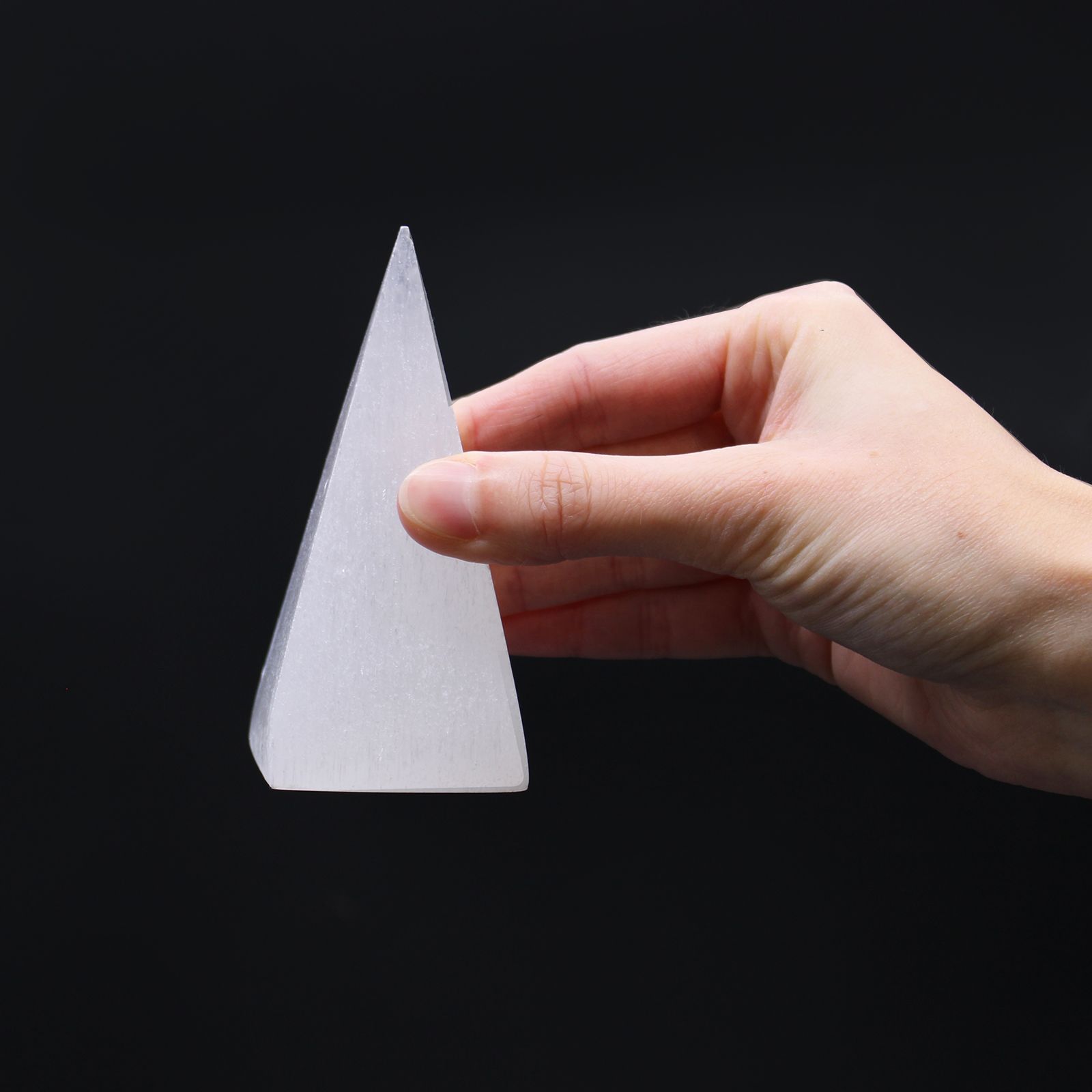 Selenite Pyramid - 10 cm - Image 3