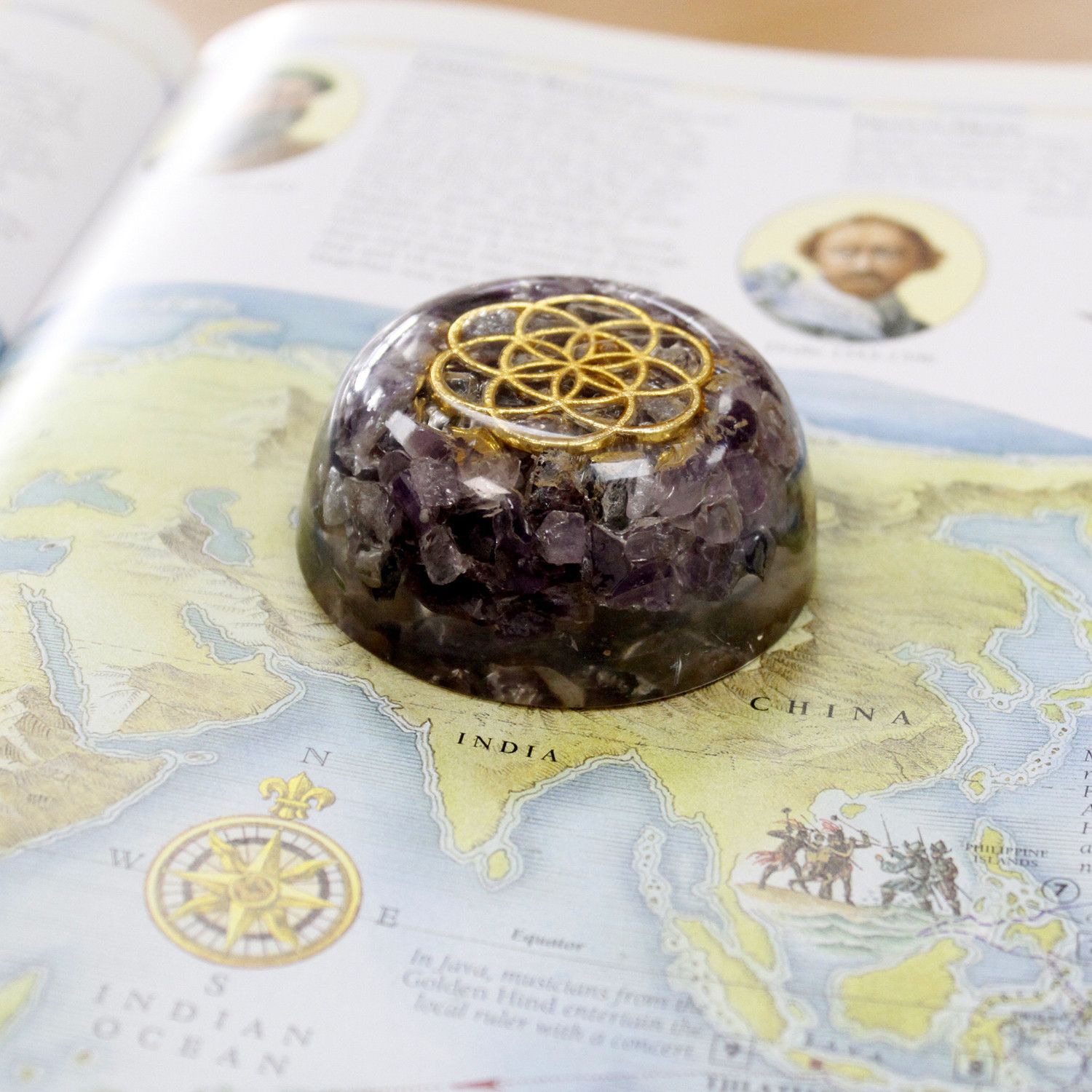 Orgonite Desk Power Packs - Amethyst Dome - Image 2