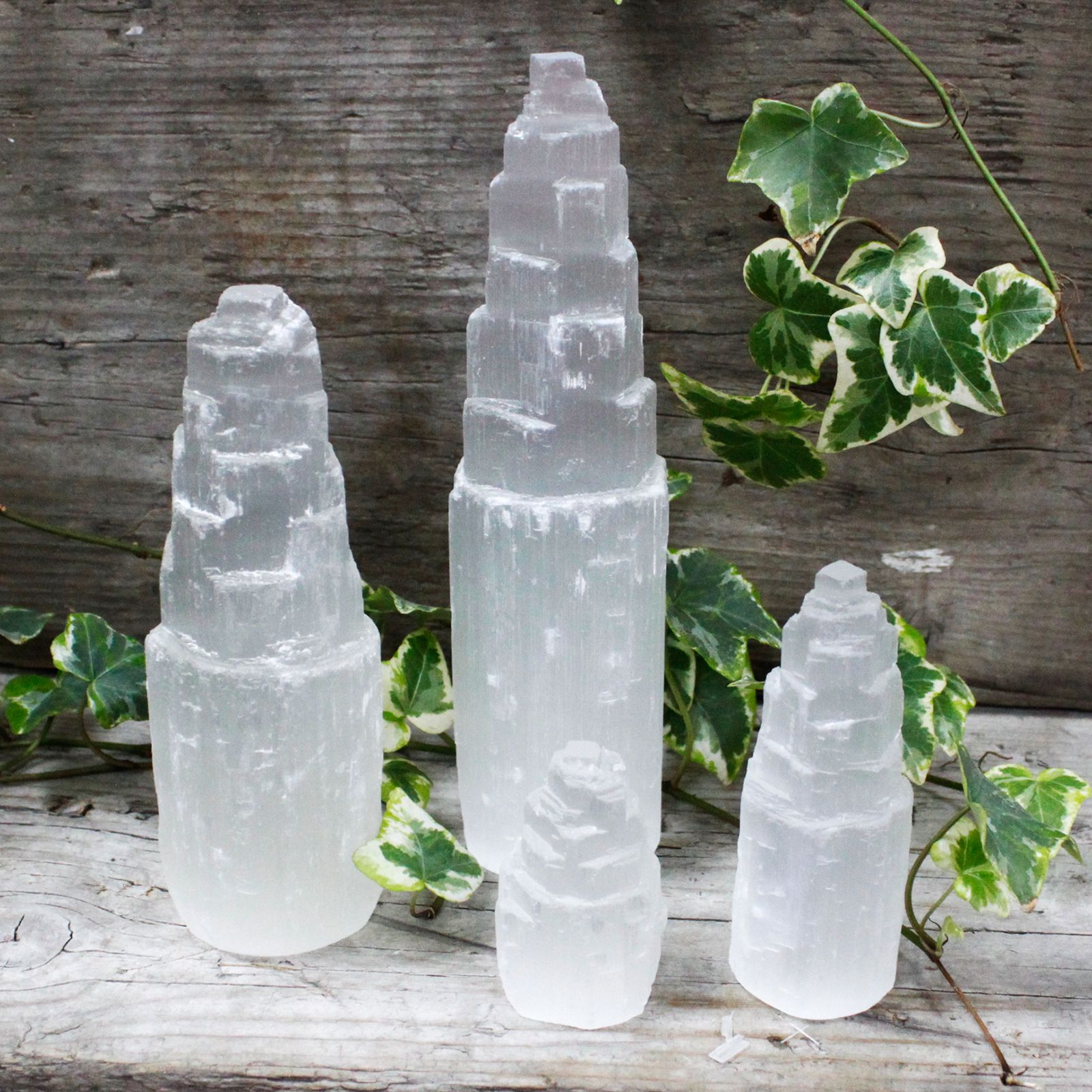 Natural Selenite Tower - 10 cm - Image 4