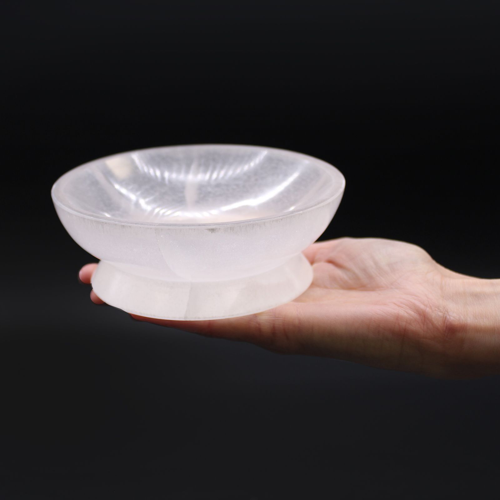 Selenite Ritual Bowl - 13cm - Image 3