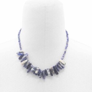Mystical Longstone Gem Necklace – Sodalite in Jewellery style, magical kitchen-witch altar-ready twilight with moon magic and witchy charm