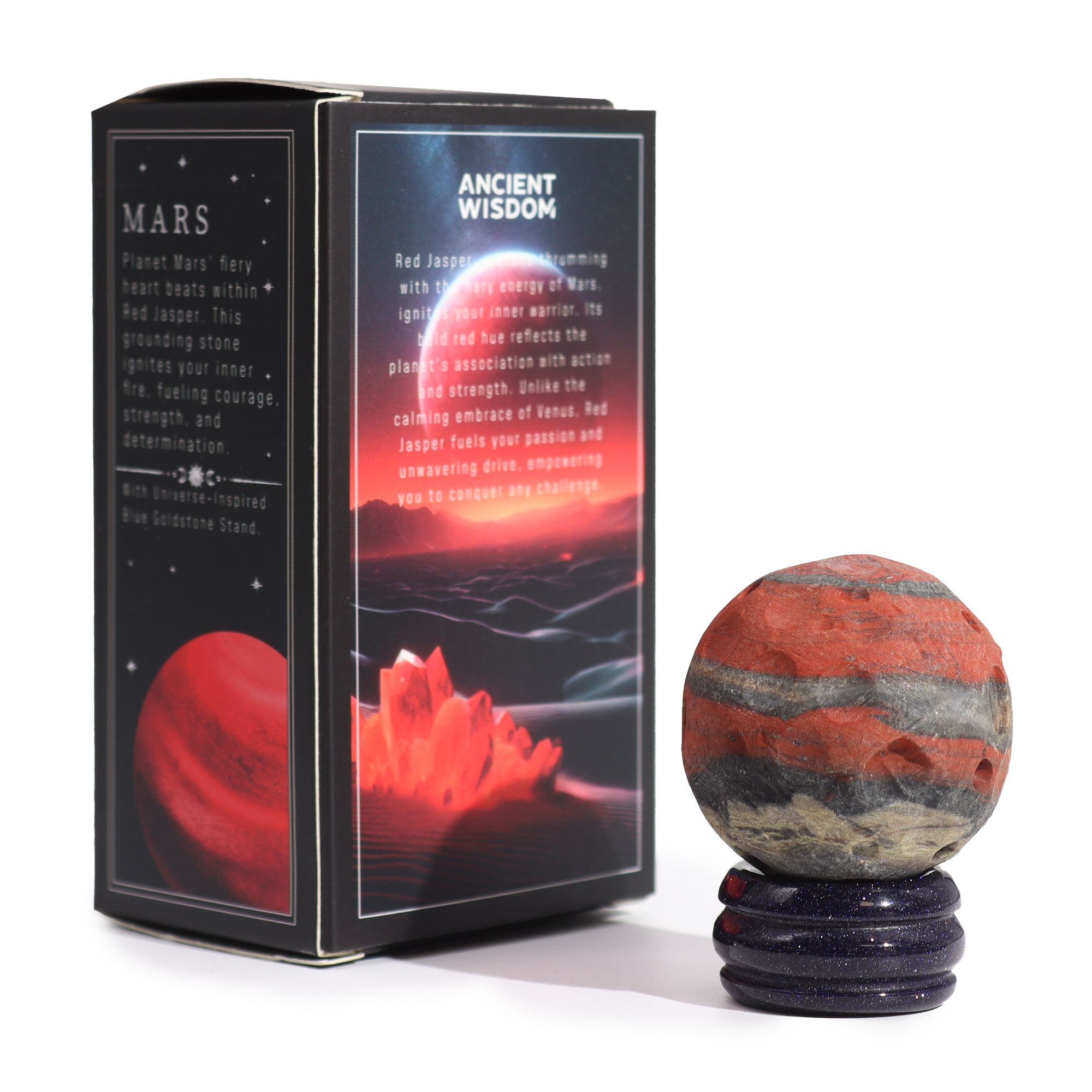 Red Jasper Planet on a Sola Goldstone Stand (MARS) - Image 11