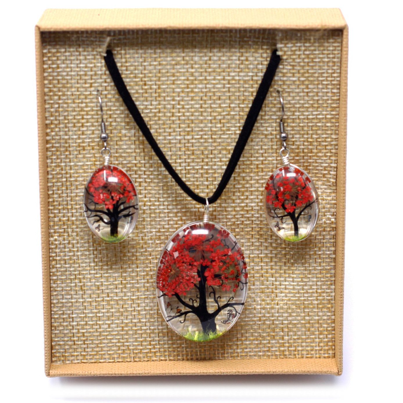 Pressed Flowers - Tree of Life set - Coral - Image 4