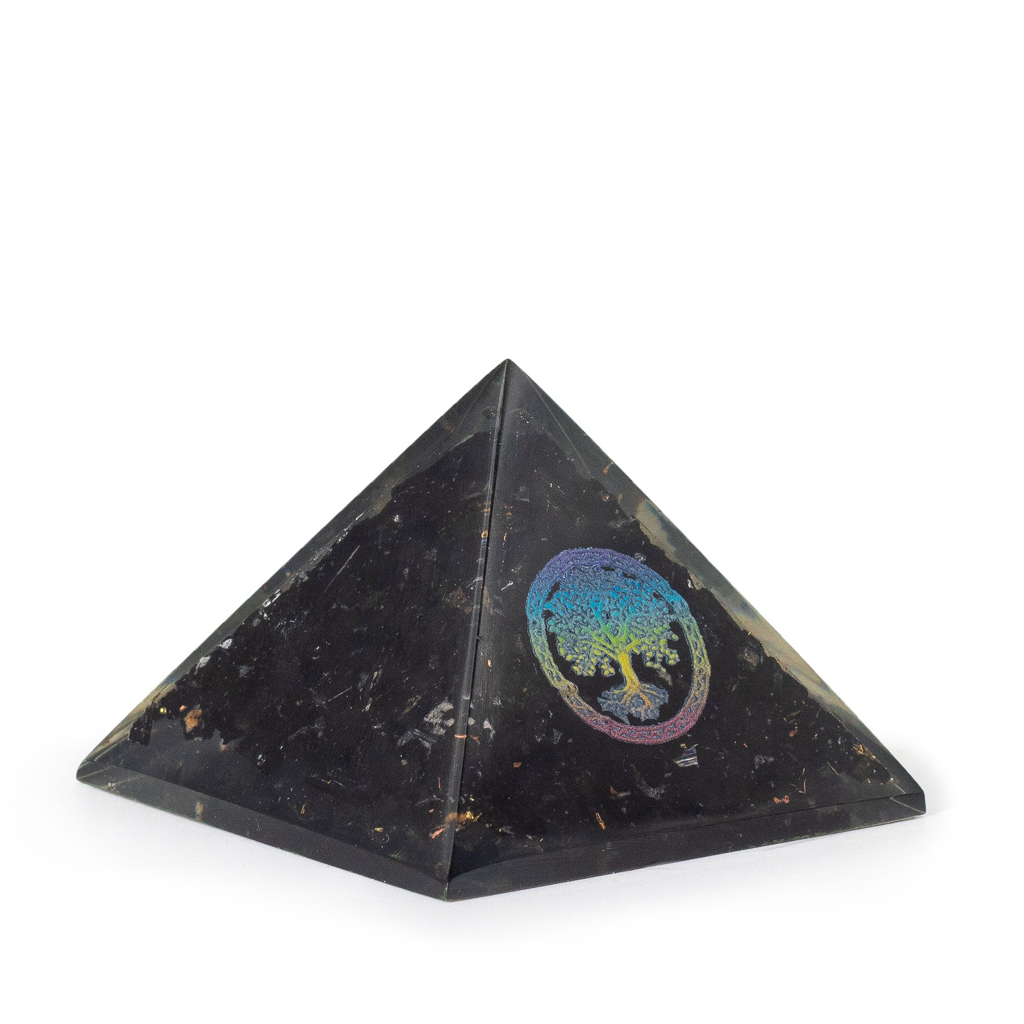 Small Organite Pryamids 5.5x4.5cm - Tree of Life - Black Tormaline Chips - Image 2