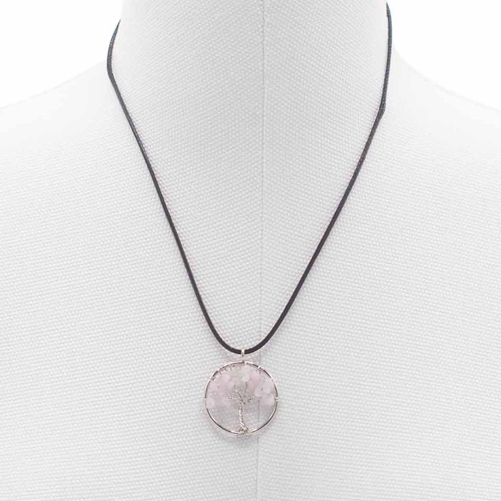 Tree of Life Pendant - Rose Quartz - Image 3