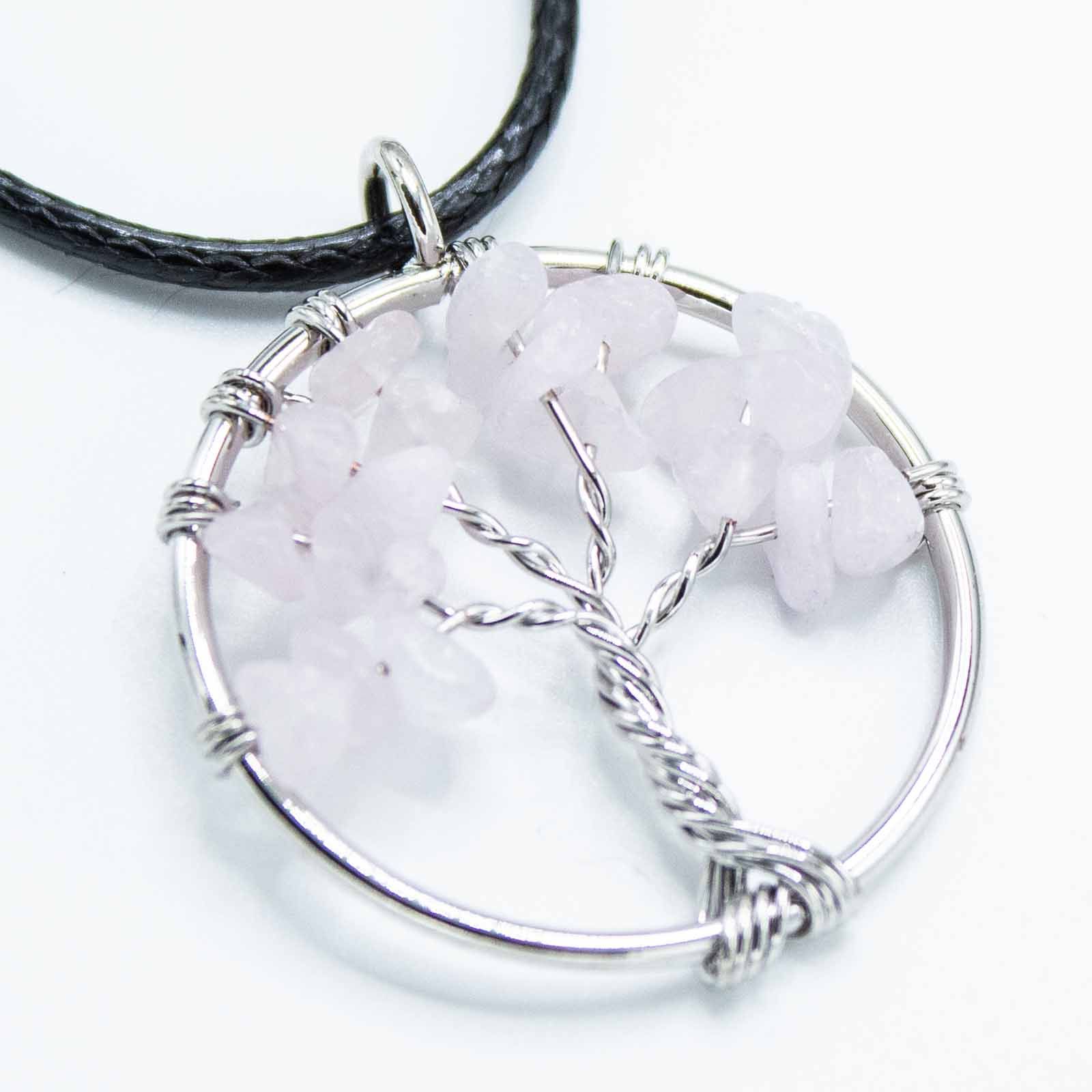 Tree of Life Pendant - Rose Quartz - Image 4