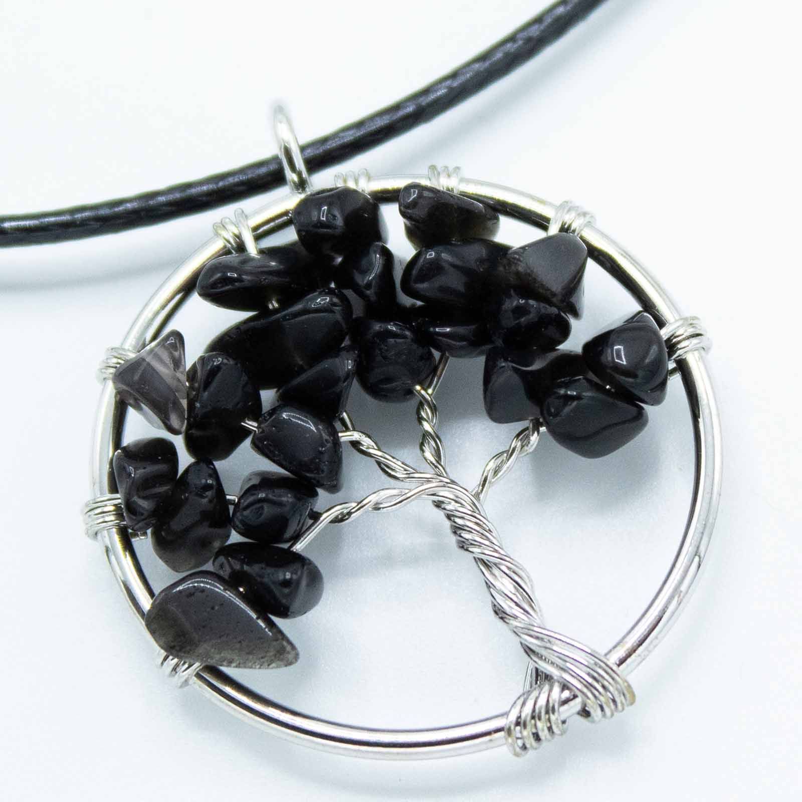 Tree of Life Pendant - Black Agate - Image 3