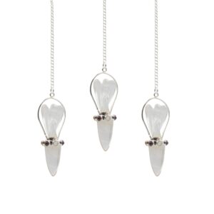 Celestial Celestial Guide – Two Piece Angel Pendulum – Chakra Band – Clear Quartz in Pendulum & Tarot style, moonlit temple moonlit enchan