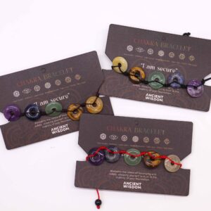 Bewitching Chakra String Bracelet – Large Donuts in Jewellery style, lavender craft magician autumn with moon magic and witchy charm