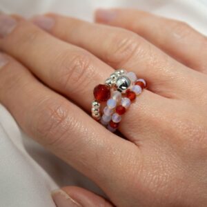 Mystical Nymph Spirit Gemstone Ring Set – Blood Moon Jewellery, gothic with gothic mystical style