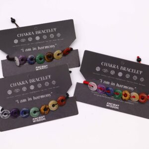 Ritual-ready Chakra String Bracelet – Mini Donuts in Jewellery style, sorceress dream magician autumn from a spellbound witchy collection