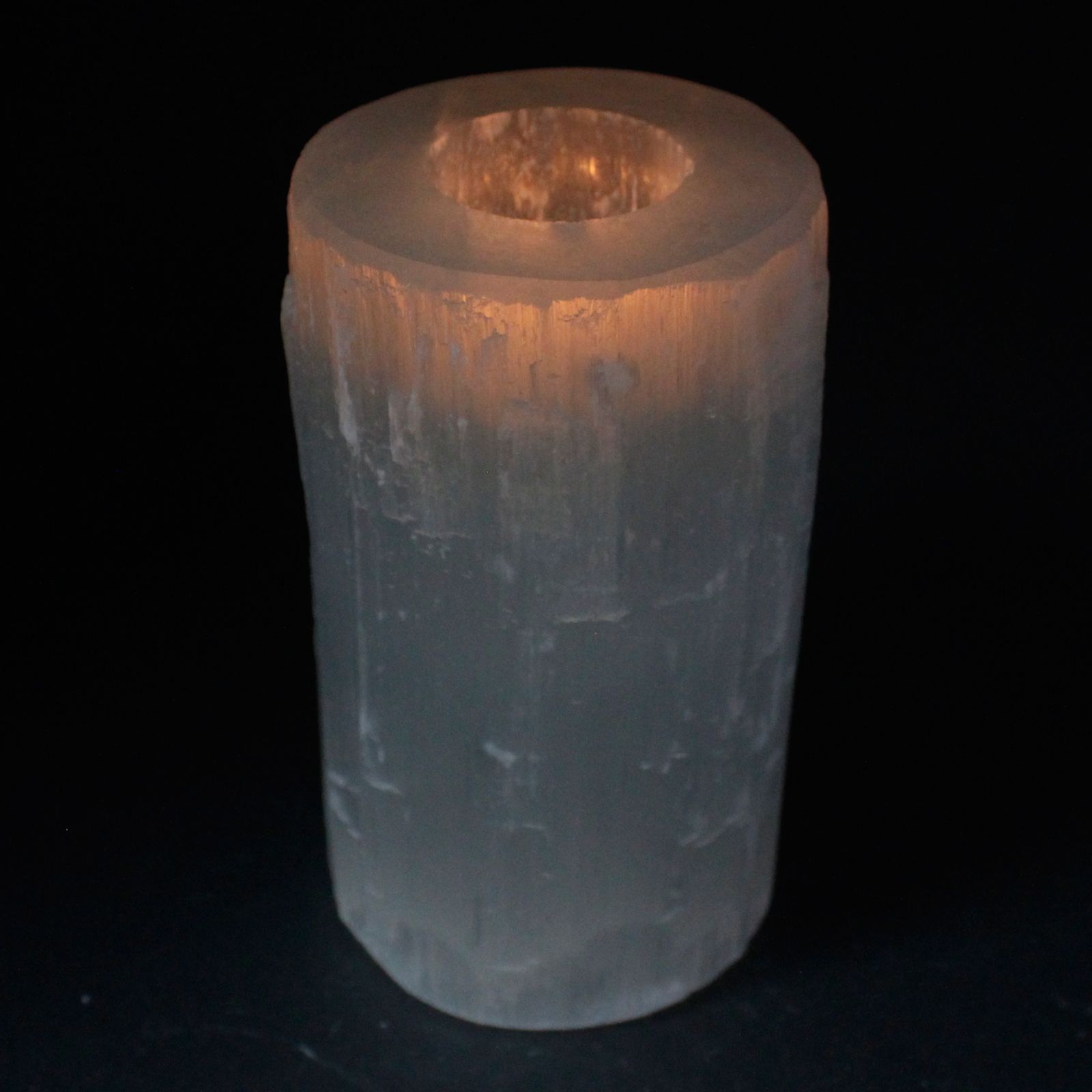 Selenite Cylinder Candle Holder - 15 cm - Image 2