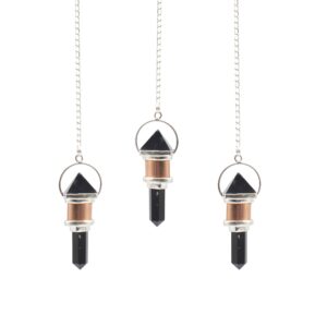 The Night Watcher- Combo Piece Copper Pendulum -  Obsidian
