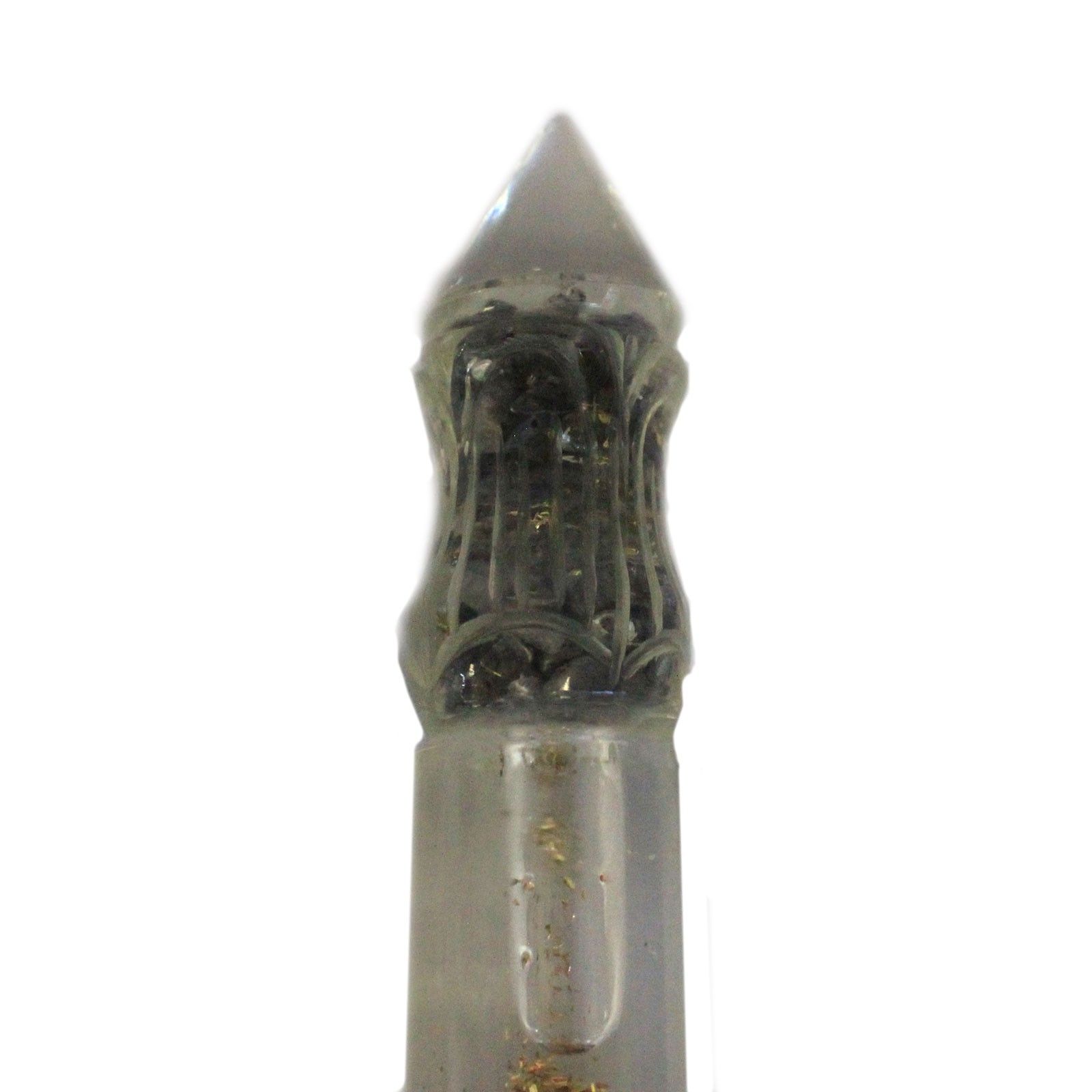 Starlit Orgonite Water Wand Carved with Copper & Gemchips in Crystals & Chips style, cursed enchantment shimmering mabon from a spellbound witchy collec