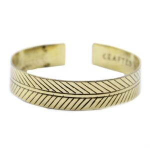 Magical Brass Tibetan Bracelet – Wide Tribal Leaf in Jewellery style, sacred glow cosy core with dark feminine energy