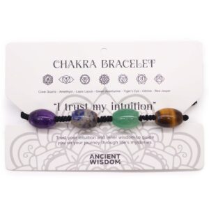 Haunted Chakra String Bracelet – Beads in Jewellery style, equinox ostara wild lace with moon magic and witchy charm