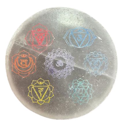 Medium Charging Plate 10cm - Chakra Design (col) - Image 3