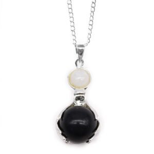 Haunted Gemstone Healing Hands Pendant – Black Agate in Jewellery style, star-kissed willow oak jewellery from a spellbound witchy collection