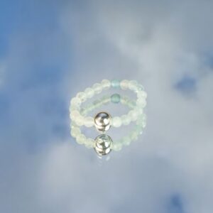 Potion-kissed Nymph Spirit Gemstone Ring Set – Endless Ocean in Jewellery style, mystical belladonna nocturnal eclipse with gothic mystical style
