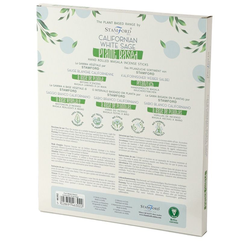 Plant Based Masala Incense Sticks - Californian White Sage - Image 4