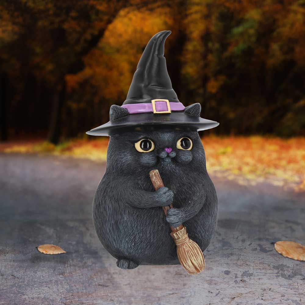 Lucky Black Cat 12cm | Decor | Niffty Witchy Supplies UK