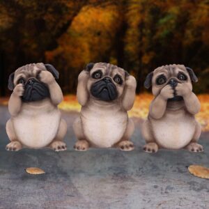 Three Wise Pugs 8.5cm | Decor | Niffty Witchy Supplies UK