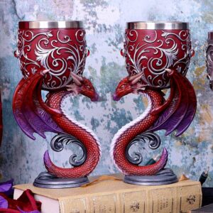 Dragons Devotion Goblets 18.5cm (Set of 2) | Enchanted Kitchen | Niffty Witchy Supplies UK
