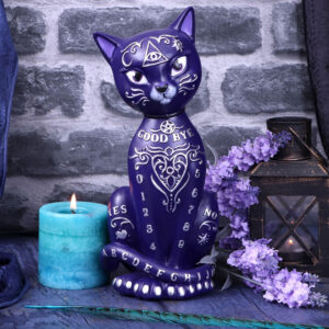 Mystic Kitty Purple 26cm | Decor | Niffty Witchy Supplies UK