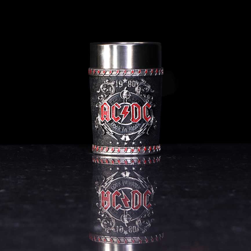 ACDC Back in Black Shot Glass 8.5cm | Enchanted Kitchen | Niffty Witchy Supplies UK