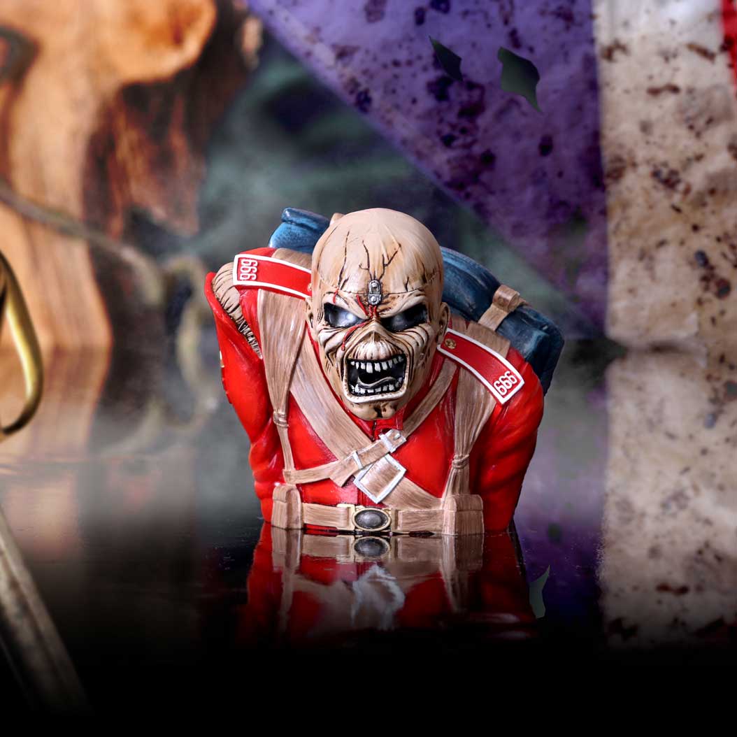 Iron Maiden The Trooper Bust Box (Small) 12cm | Decor | Niffty Witchy Supplies UK