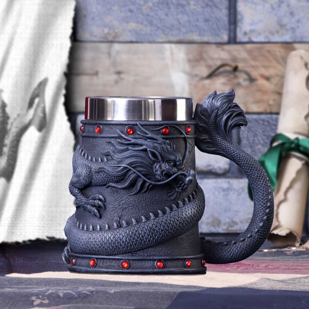 Dragon Coil Tankard 16cm | Enchanted Kitchen | Niffty Witchy Supplies UK