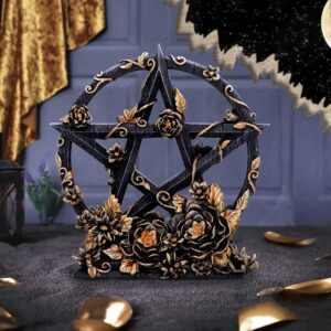 Floral Pentagram 16.5cm | Decor | Niffty Witchy Supplies UK