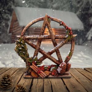 Season of the Pentagram Yule (Winter) 16.5cm | Decor | Niffty Witchy Supplies UK